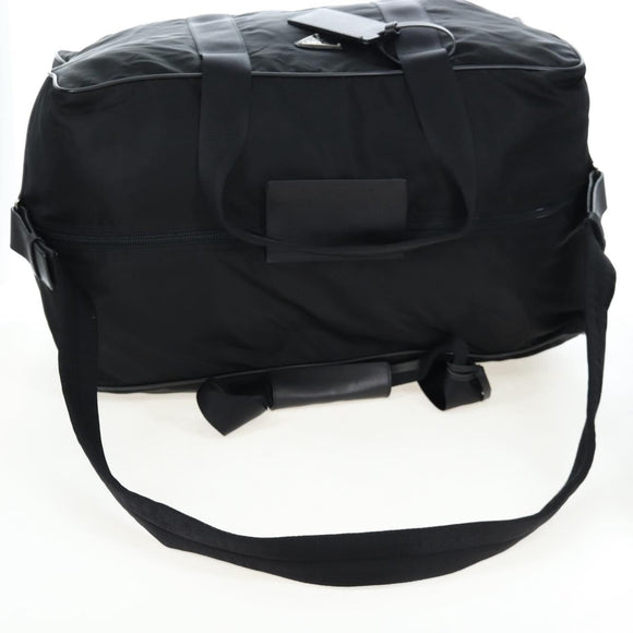PRADA Boston Bag Nylon 2way Black Silver Auth 197909V
