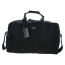 PRADA Boston Bag Nylon 2way Black Silver Auth 197909V-13