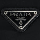 PRADA Boston Bag Nylon 2way Black Silver Auth 197909V-25