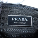 PRADA Boston Bag Nylon 2way Black Silver Auth 197909V-30