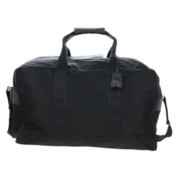PRADA Boston Bag Nylon 2way Black Silver Auth 197909V
