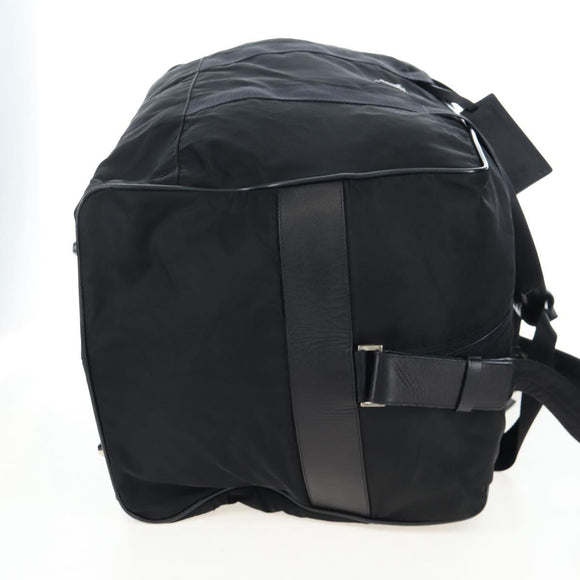 PRADA Boston Bag Nylon 2way Black Silver Auth 197909V