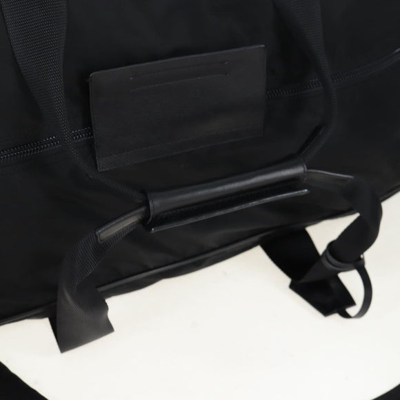 PRADA Boston Bag Nylon 2way Black Silver Auth 197909V
