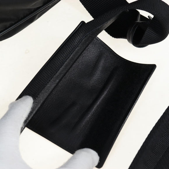 PRADA Boston Bag Nylon 2way Black Silver Auth 197909V