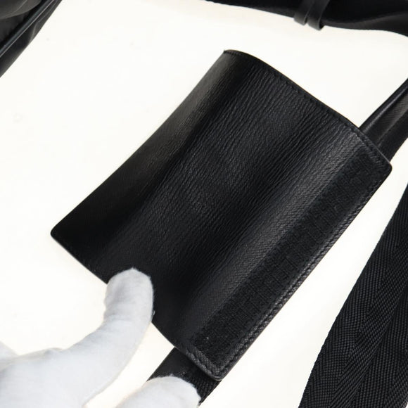 PRADA Boston Bag Nylon 2way Black Silver Auth 197909V