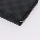 LOUIS VUITTON Damier Graphite Zippy Organizer Long Wallet N63077 LV Auth 197913A-10