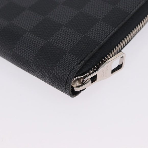 LOUIS VUITTON Damier Graphite Zippy Organizer Long Wallet N63077 LV Auth 197913A