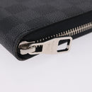 LOUIS VUITTON Damier Graphite Zippy Organizer Long Wallet N63077 LV Auth 197913A-13