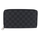 LOUIS VUITTON Damier Graphite Zippy Organizer Long Wallet N63077 LV Auth 197913A-2