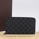 LOUIS VUITTON Damier Graphite Zippy Organizer Long Wallet N63077 LV Auth 197913A-23