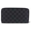 LOUIS VUITTON Damier Graphite Zippy Organizer Long Wallet N63077 LV Auth 197913A-3