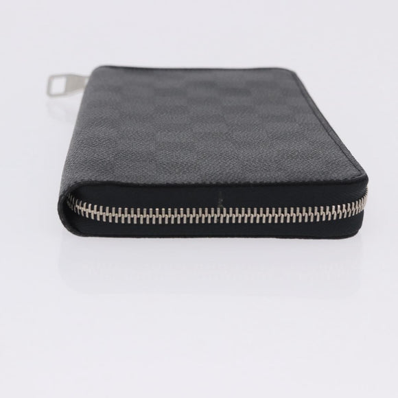 LOUIS VUITTON Damier Graphite Zippy Organizer Long Wallet N63077 LV Auth 197913A