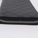 LOUIS VUITTON Damier Graphite Zippy Organizer Long Wallet N63077 LV Auth 197913A-5