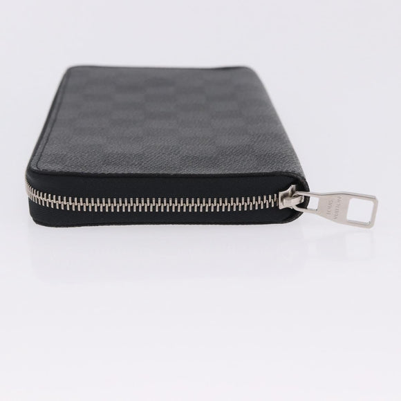 LOUIS VUITTON Damier Graphite Zippy Organizer Long Wallet N63077 LV Auth 197913A