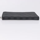 LOUIS VUITTON Damier Graphite Zippy Organizer Long Wallet N63077 LV Auth 197913A-8
