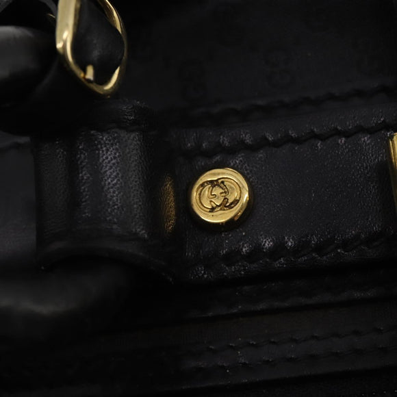 GUCCI Micro GG Supreme Trunk PVC Black Gold 010 123 0520 50 Auth 197916