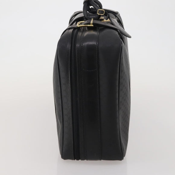 GUCCI Micro GG Supreme Trunk PVC Black Gold 010 123 0520 50 Auth 197916
