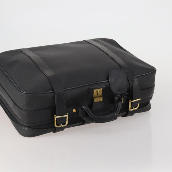 GUCCI Micro GG Supreme Trunk PVC Black Gold 010 123 0520 50 Auth 197916