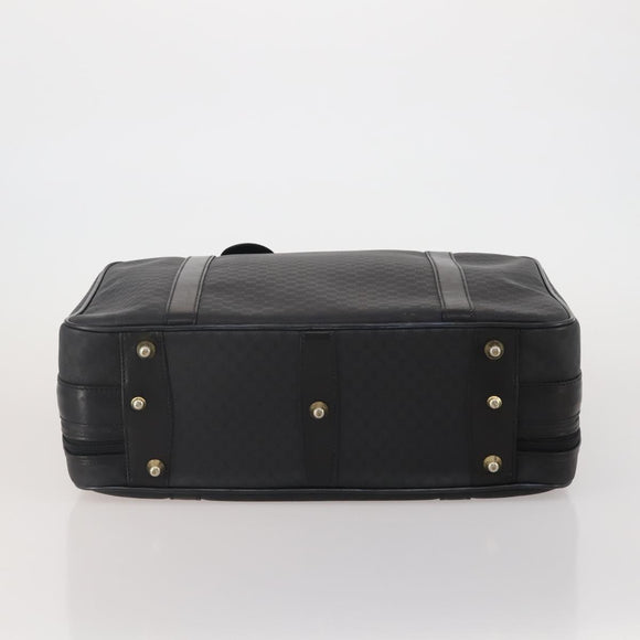 GUCCI Micro GG Supreme Trunk PVC Black Gold 010 123 0520 50 Auth 197916