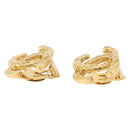 CHANEL Earring Metal Gold Tone CC Auth 197919M-11
