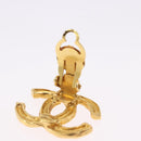 CHANEL Earring Metal Gold Tone CC Auth 197919M-6