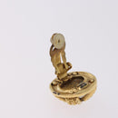 CHANEL Earring Metal Gold Tone CC Auth 197920-5