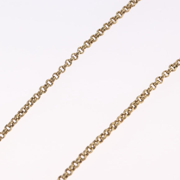 Christian Dior Necklace Metal Gold Tone Auth 197923