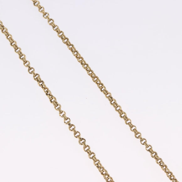 Christian Dior Necklace Metal Gold Tone Auth 197923
