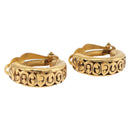 CHANEL Earring Metal Gold Tone CC Auth 197925-1