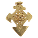 CHANEL Brooch Metal Gold Tone CC Auth 197927M-2