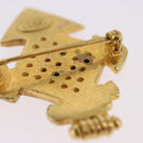 CHANEL Brooch Metal Gold Tone CC Auth 197927M-4