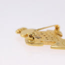 CHANEL Brooch Metal Gold Tone CC Auth 197927M-6