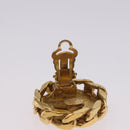 CHANEL Earring Metal Gold Tone CC Auth 197928M-11