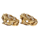 CHANEL Earring Metal Gold Tone CC Auth 197928M-13