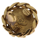 CHANEL Earring Metal Gold Tone CC Auth 197928M-5