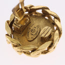 CHANEL Earring Metal Gold Tone CC Auth 197928M-7