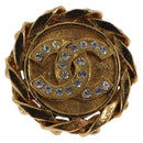CHANEL Earring Metal Gold Tone CC Auth 197928M-8