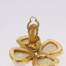 CHANEL Pearl Earring Metal Gold Tone CC Auth 197929-6