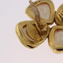 CHANEL Pearl Earring Metal Gold Tone CC Auth 197929-7