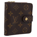 LOUIS VUITTON Monogram Compact Zip Wallet M61667 LV Auth 197930A-1