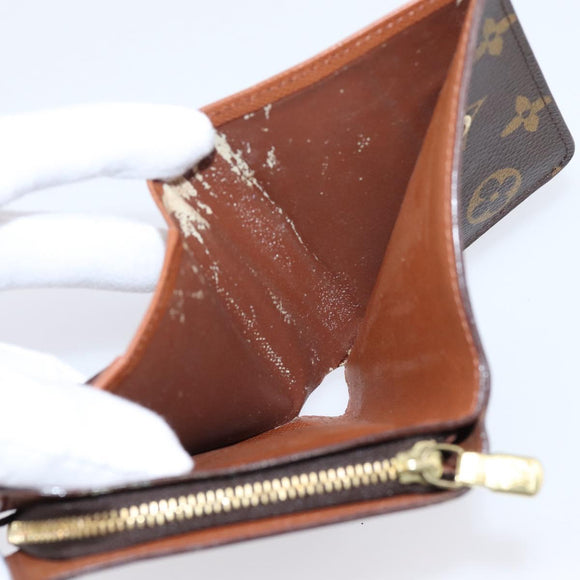 LOUIS VUITTON Monogram Compact Zip Wallet M61667 LV Auth 197930A