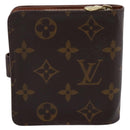 LOUIS VUITTON Monogram Compact Zip Wallet M61667 LV Auth 197930A-2