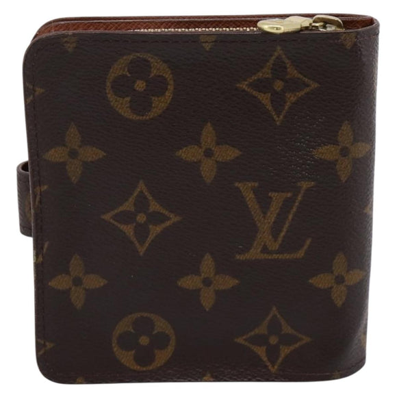 LOUIS VUITTON Monogram Compact Zip Wallet M61667 LV Auth 197930A