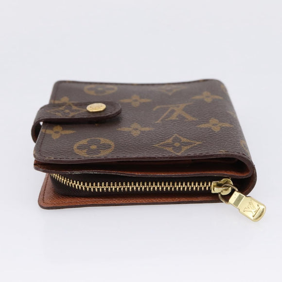 LOUIS VUITTON Monogram Compact Zip Wallet M61667 LV Auth 197930A