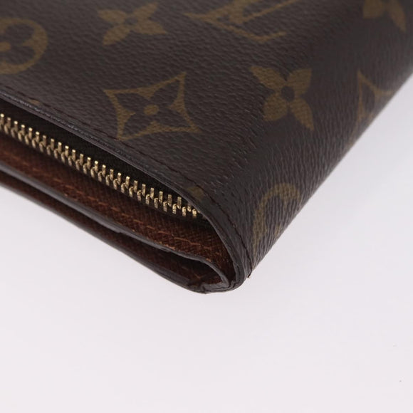 LOUIS VUITTON Monogram Compact Zip Wallet M61667 LV Auth 197932V