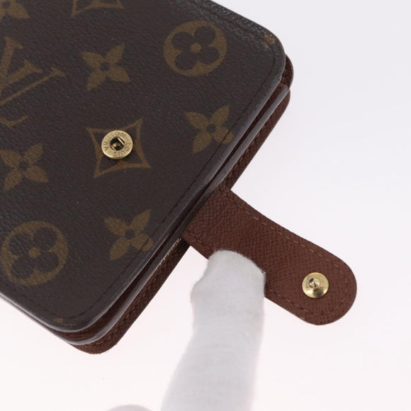LOUIS VUITTON Monogram Compact Zip Wallet M61667 LV Auth 197932V