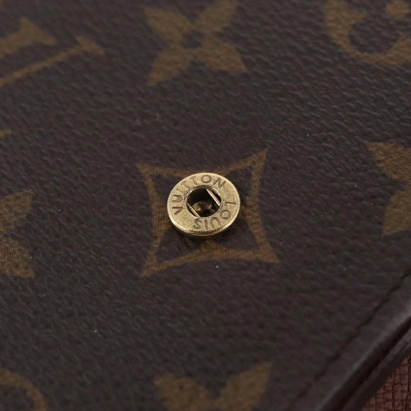 LOUIS VUITTON Monogram Compact Zip Wallet M61667 LV Auth 197932V