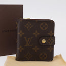 LOUIS VUITTON Monogram Compact Zip Wallet M61667 LV Auth 197932V-12