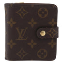 LOUIS VUITTON Monogram Compact Zip Wallet M61667 LV Auth 197932V-13
