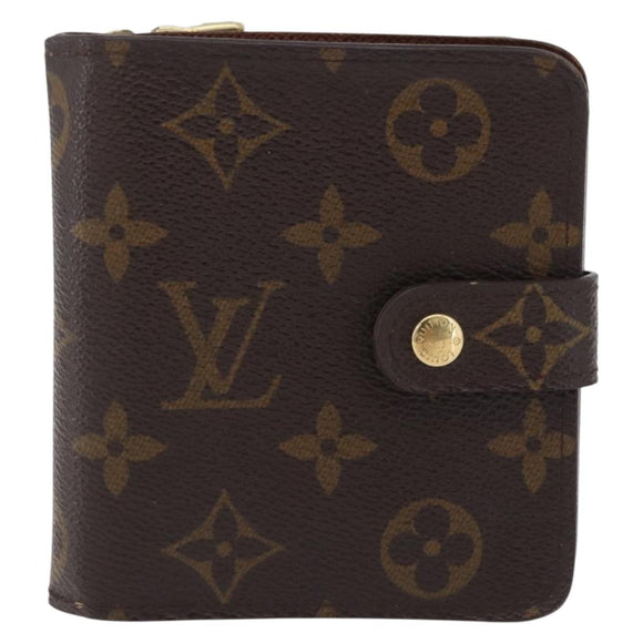 LOUIS VUITTON Monogram Compact Zip Wallet M61667 LV Auth 197932V